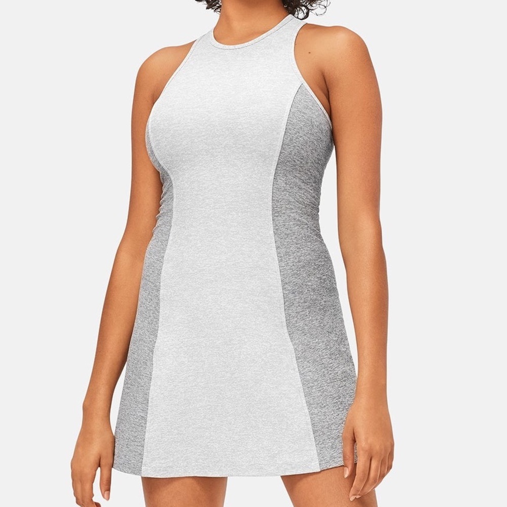 Outdoor Voices Athena Grey Two-Tone Dress Size M